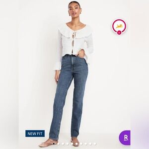 NWT Extra High-Waisted Straight Jeans
